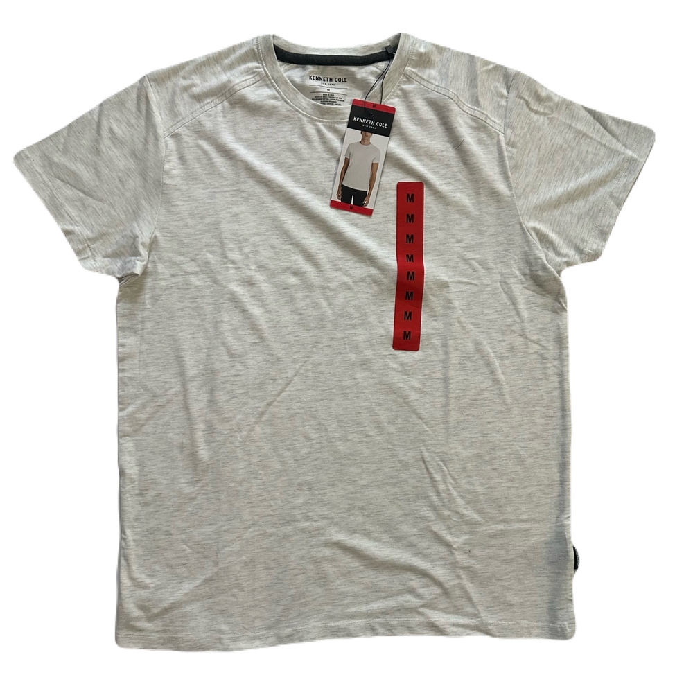 Kenneth Cole Light Gray Men's Dress  Short Sleeve Tee - Picture 4 of 7